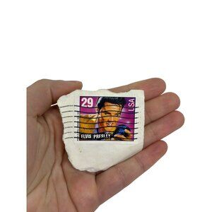 VTG Elvis Presley 29¢ USA Stamp Used On Paper 1993 Collectible Ephemera 2" Retro